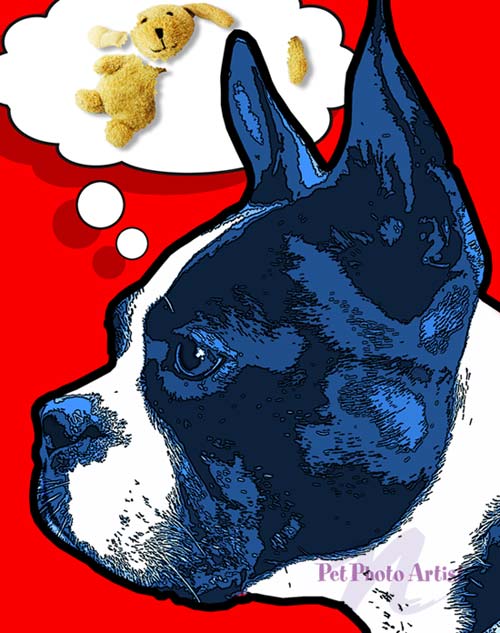 funny dog art of Benny